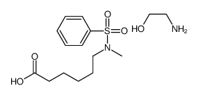 6-[methyl(phenylsulphonyl)amino]hexanoic acid, compound with 2-aminoethanol (1:1)结构式