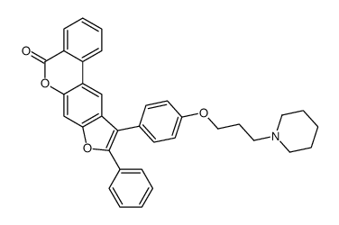 9-phenyl-10-[4-(3-piperidin-1-ylpropoxy)phenyl]-[1]benzofuro[6,5-c]isochromen-5-one Structure