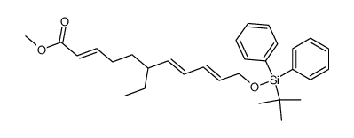 methyl 9-(tert-butylduphenylsiloxy)-6-ethyl-2,7,9-undecatrienoate Structure