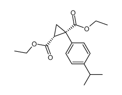 diethyl (1S,2R)-1-(4-isopropylphenyl)cyclopropane-1,2-dicarboxylate结构式