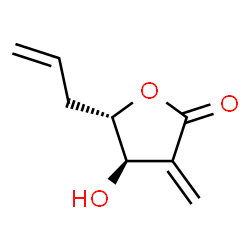2(3H)-Furanone, dihydro-4-hydroxy-3-methylene-5-(2-propenyl)-, (4R,5S)- (9CI)结构式