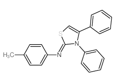 Benzenamine,N-(3,4-diphenyl-2(3H)-thiazolylidene)-4-methyl- Structure