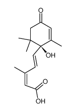 (S)-5-(1-hydroxy-2,6,6,-trimethyl-4-oxo-2-cyclohexen-1-yl)-3-methyl-(2Z,4E)-pentadienoic acid结构式