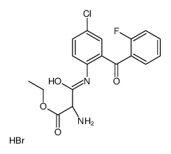 ethyl 3-[[4-chloro-2-(2-fluorobenzoyl)phenyl]amino]-3-oxo-alaninate monohydrobromide Structure