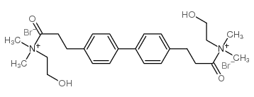 2-hydroxyethyl-[3-[4-[4-[2-(2-hydroxyethyl-dimethyl-ammonio)carbonylet hyl]phenyl]phenyl]propanoyl]-dimethyl-azanium dibromide Structure