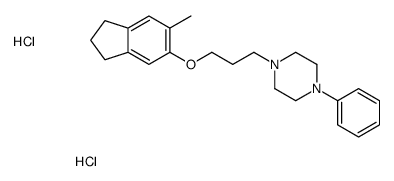 1-[3-[(6-methyl-2,3-dihydro-1H-inden-5-yl)oxy]propyl]-4-phenylpiperazine,dihydrochloride Structure