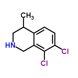7,8-二氯-1,2,3,4-四氢-4-甲基异喹啉结构式