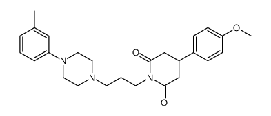 4-(4-methoxyphenyl)-1-[3-[4-(3-methylphenyl)piperazin-1-yl]propyl]piperidine-2,6-dione结构式