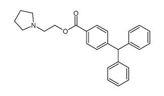 2-pyrrolidin-1-ylethyl 4-benzhydrylbenzoate Structure