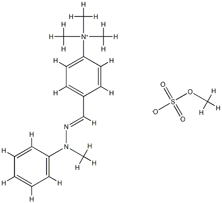 methyl N,N,N-trimethyl-4-[(methylphenylhydrazono)methyl] sulphate结构式