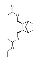 (1S,2S,3R,4R)-2-acetoxymethyl-3-(1-ethoxyethoxy)methyl-7-oxabicyclo[2.2.1]hept-5-ene Structure