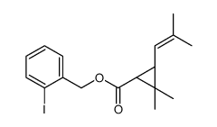 (2-iodophenyl)methyl (1R,3R)-2,2-dimethyl-3-(2-methylprop-1-enyl)cyclopropane-1-carboxylate结构式