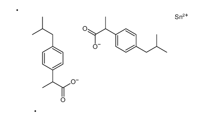 [dimethyl-[2-[4-(2-methylpropyl)phenyl]propanoyloxy]stannyl] 2-[4-(2-methylpropyl)phenyl]propanoate结构式