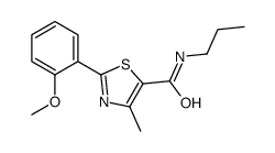 2-(2-methoxyphenyl)-4-methyl-N-propyl-1,3-thiazole-5-carboxamide结构式