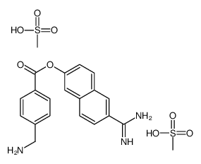 6-Amidino-2-naphthyl-4-aminomethylbenzoate dimethanesulfonate结构式