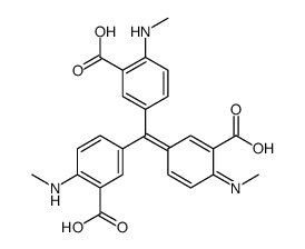 3,3'-[[3-carboxy-4-(methylimino)-2,5-cyclohexadien-1-ylidene]methylene]bis[6-(methylamino)benzoic] acid Structure