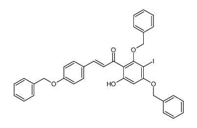 2',4,4'-tris(benzyloxy)-6'-hydroxy-3'-iodochalcone结构式