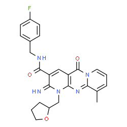 N-(4-fluorobenzyl)-2-imino-10-methyl-5-oxo-1-(tetrahydro-2-furanylmethyl)-1,5-dihydro-2H-dipyrido[1,2-a:2,3-d]pyrimidine-3-carboxamide picture