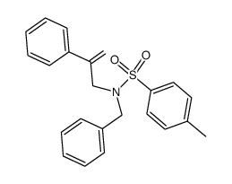 N-benzyl-4-methyl-N-(2-phenylallyl)benzenesulfonamide结构式