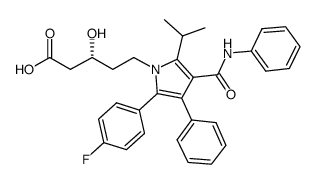 (R)-5-[2-(4-fluorophenyl)-5-(1-methylethyl)-3-phenyl-4-[(phenylamino)carbonyl]-1H-pyrrol-1-yl]-3-hydroxy-1-pentanoic acid Structure