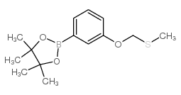 4,4,5,5-TETRAMETHYL-2-(3-METHYLSULFANYLMETHOXY-PHENYL)-[1,3,2]DIOXABOROLANE Structure