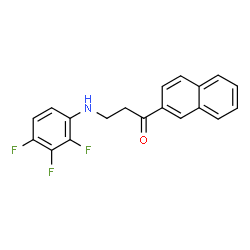 1-(2-naphthyl)-3-(2,3,4-trifluoroanilino)-1-propanone structure