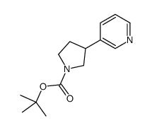 tert-butyl 3-(pyridin-3-yl)pyrrolidine-1-carboxylate结构式