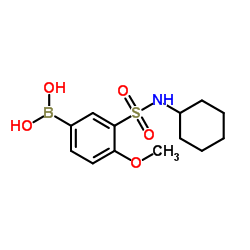 (3-(N-cyclohexylsulfamoyl)-4-Methoxyphenyl)boronic acid structure