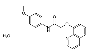 N-(4-methoxyphenyl)-2-quinolin-8-yloxyacetamide,hydrate结构式