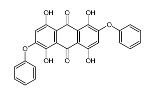 1,4,5,8-tetrahydroxy-2,6-diphenoxyanthracene-9,10-dione结构式