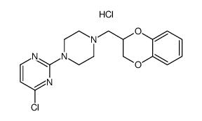 [1-(1,4-benzodioxan-2-ylmethyl)-4-(4-chloropyrimidin-2-yl)]piperazine.HCl结构式