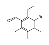 3-bromo-2-ethyl-4,5,6-trimethylbenzaldehyde Structure