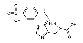 (2S)-2-amino-3-[5-[(4-sulfophenyl)hydrazinylidene]imidazol-4-yl]propanoic acid结构式