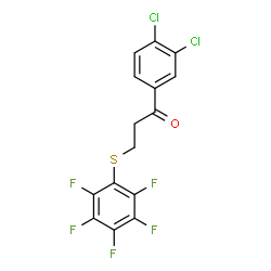 1-(3,4-DICHLOROPHENYL)-3-[(2,3,4,5,6-PENTAFLUOROPHENYL)SULFANYL]-1-PROPANONE Structure