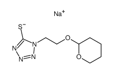 1-[2-(tetrahydropyran-2-yloxy)ethyl]-1H-tetrazole-5-thiol sodium salt Structure