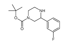 tert-butyl 3-(3-fluorophenyl)piperazine-1-carboxylate结构式