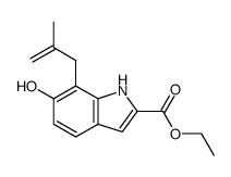 ethyl 6-hydroxy-7-(2-methylallyl)indole-2-carboxylate结构式