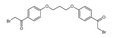 2-bromo-1-[4-[3-[4-(2-bromoacetyl)phenoxy]propoxy]phenyl]ethanone结构式