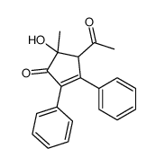 4-acetyl-5-hydroxy-5-methyl-2,3-diphenylcyclopent-2-en-1-one结构式