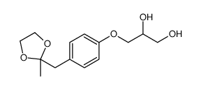 3-[4-[(2-methyl-1,3-dioxolan-2-yl)methyl]phenoxy]propane-1,2-diol结构式