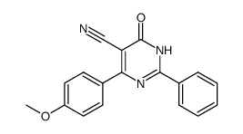 6-(p-anisyl)-4-oxo-2-(phenyl)-3,4-dihydropyrimidine-5-carbonitrile Structure