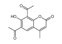 6,8-diacetyl-7-hydroxy-4-methylchromen-2-one Structure