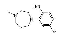 5-Bromo-3-(hexahydro-4-methyl-1H-1,4-diazepin-1-yl)-2-pyrazinamine结构式