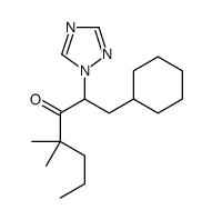 1-cyclohexyl-4,4-dimethyl-2-(1,2,4-triazol-1-yl)heptan-3-one Structure