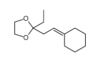 2-(2-cyclohexylideneethyl)-2-ethyl-1,3-dioxolane Structure