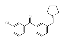 3-CHLORO-3'-(3-PYRROLINOMETHYL) BENZOPHENONE结构式