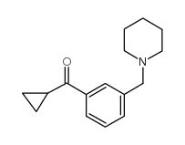 CYCLOPROPYL 3-(PIPERIDINOMETHYL)PHENYL KETONE结构式