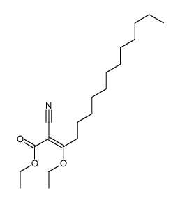 ethyl 2-cyano-3-ethoxypentadec-2-enoate结构式
