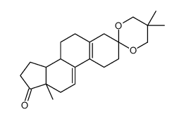 (13S)-5',5',13-trimethylspiro[1,2,4,6,7,8,12,14,15,16-decahydrocy clopenta[a]phenanthrene-3,2'-1,3-dioxane]-17-one结构式