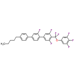 4-[Difluoro(3,4,5-trifluorophenoxy)methyl]-2',3,5-trifluoro-4''-pentyl-1,1':4',1''-terphenyl结构式